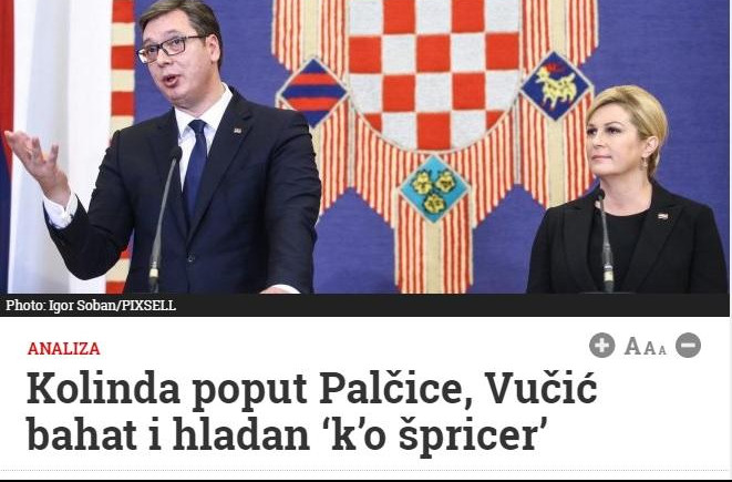 USTAŠKI MEDIJI BLJUJU VATRU: Nazvali Vučića bahatim i arogantnim, a Kolinda im je - Palčica?!